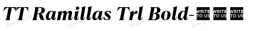 TT Ramillas Trl Bold字体转换